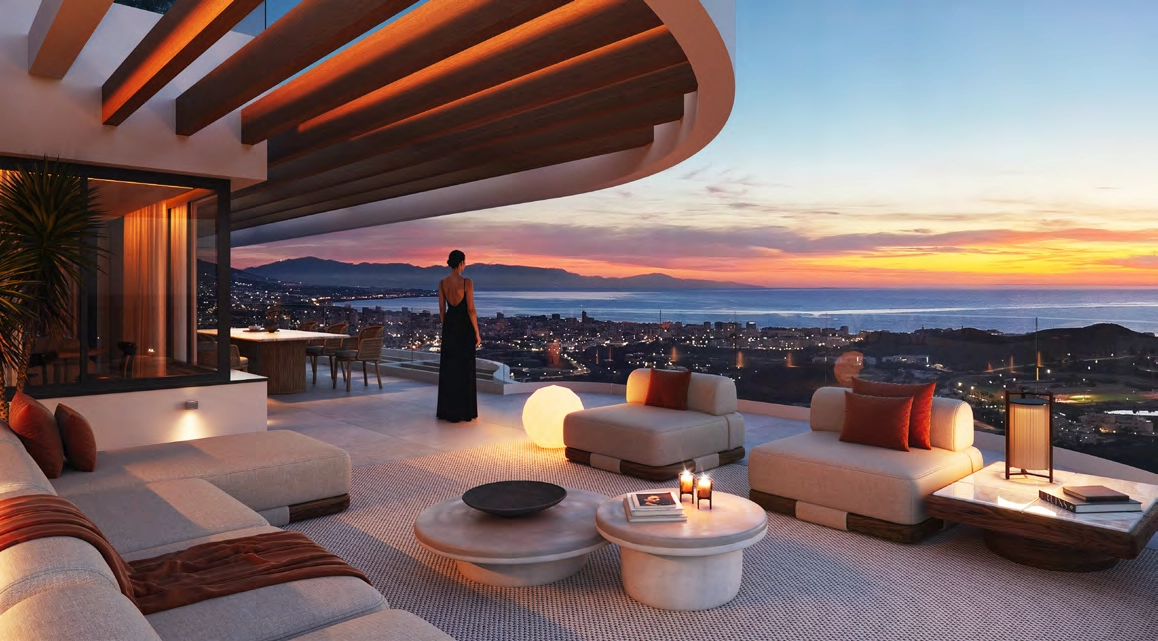 Ditt hjem i åssiden tilbyr den perfekte rammen for å nyte de vakre solnedgangene på Costa del Sol.