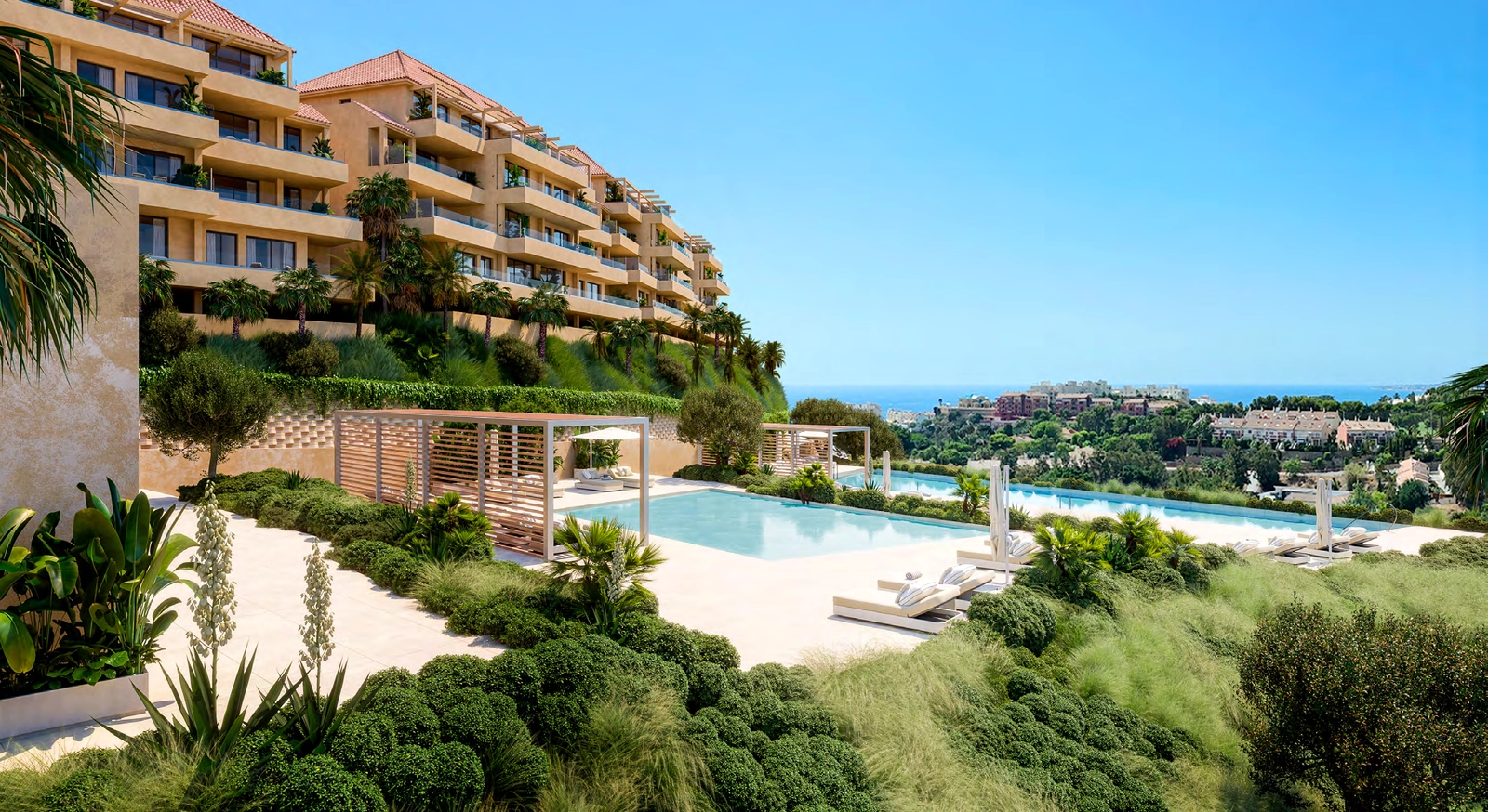 Evighetsbassenget, hvor du kan svømme eller slappe av mens du ser ut over det vakre kystlandskapet i Benalmádena.