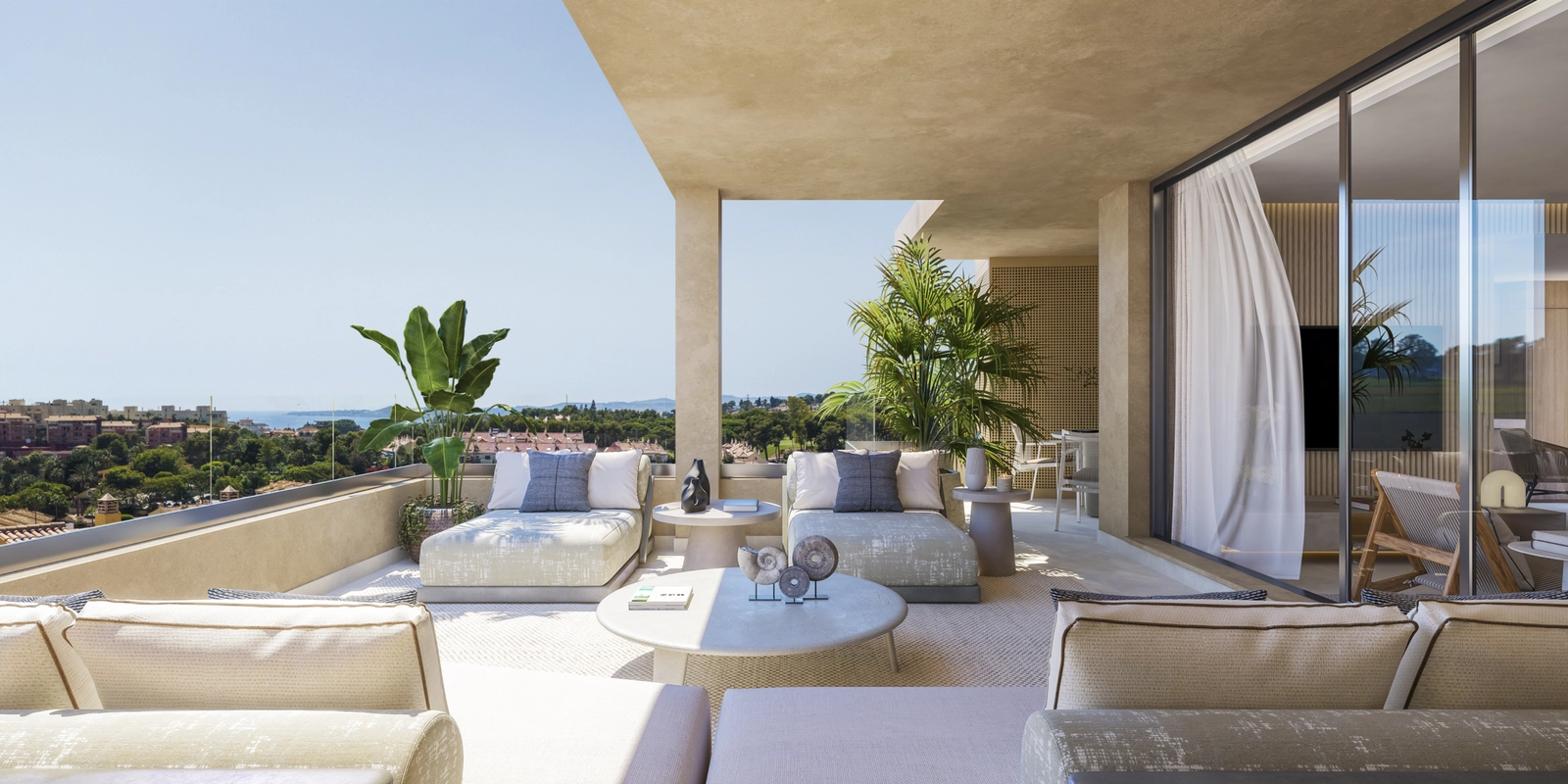 Generøse terrasser utvider boarealet ditt, og tilbyr et privat fristed for soling eller rolig ettertanke.