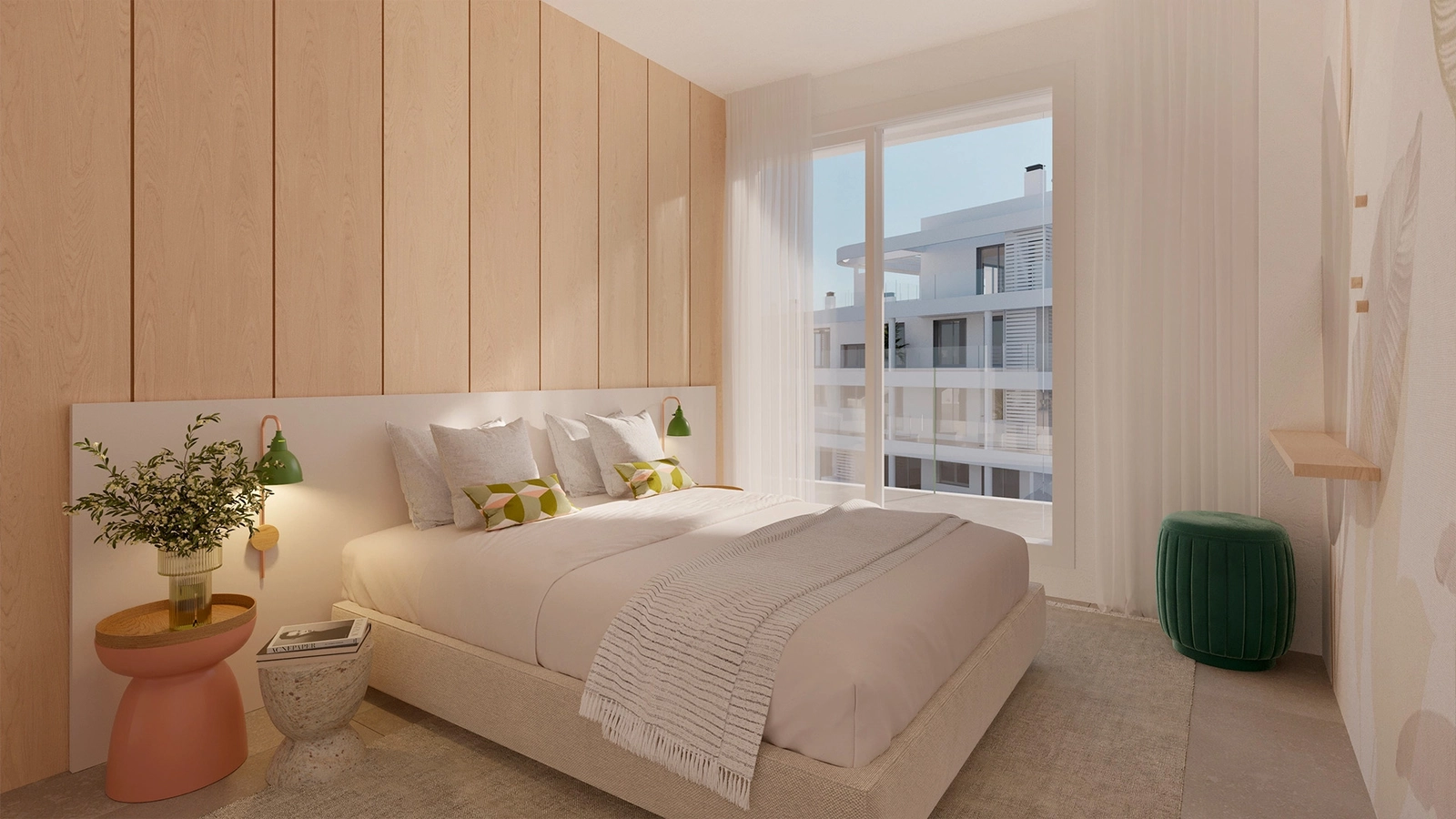 Et komfortabelt og stilfullt oppholdsrom som kobles direkte til en privat og fredelig hage.