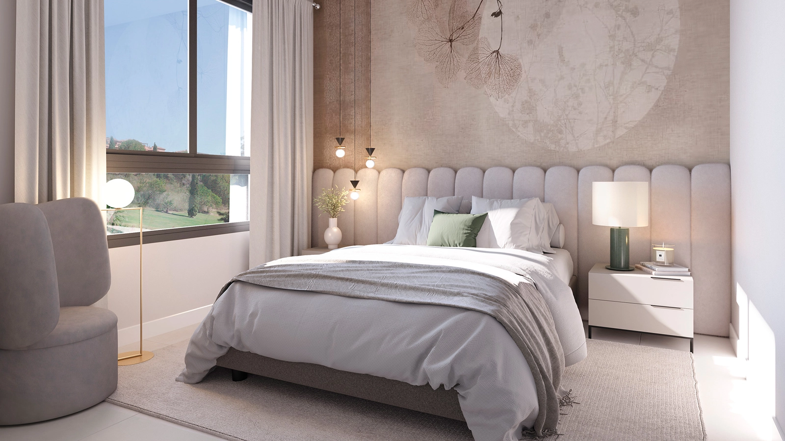 Elegante soverom er designet som fredelige fristeder, med rikelig naturlig lys og kvalitetsfinisher.