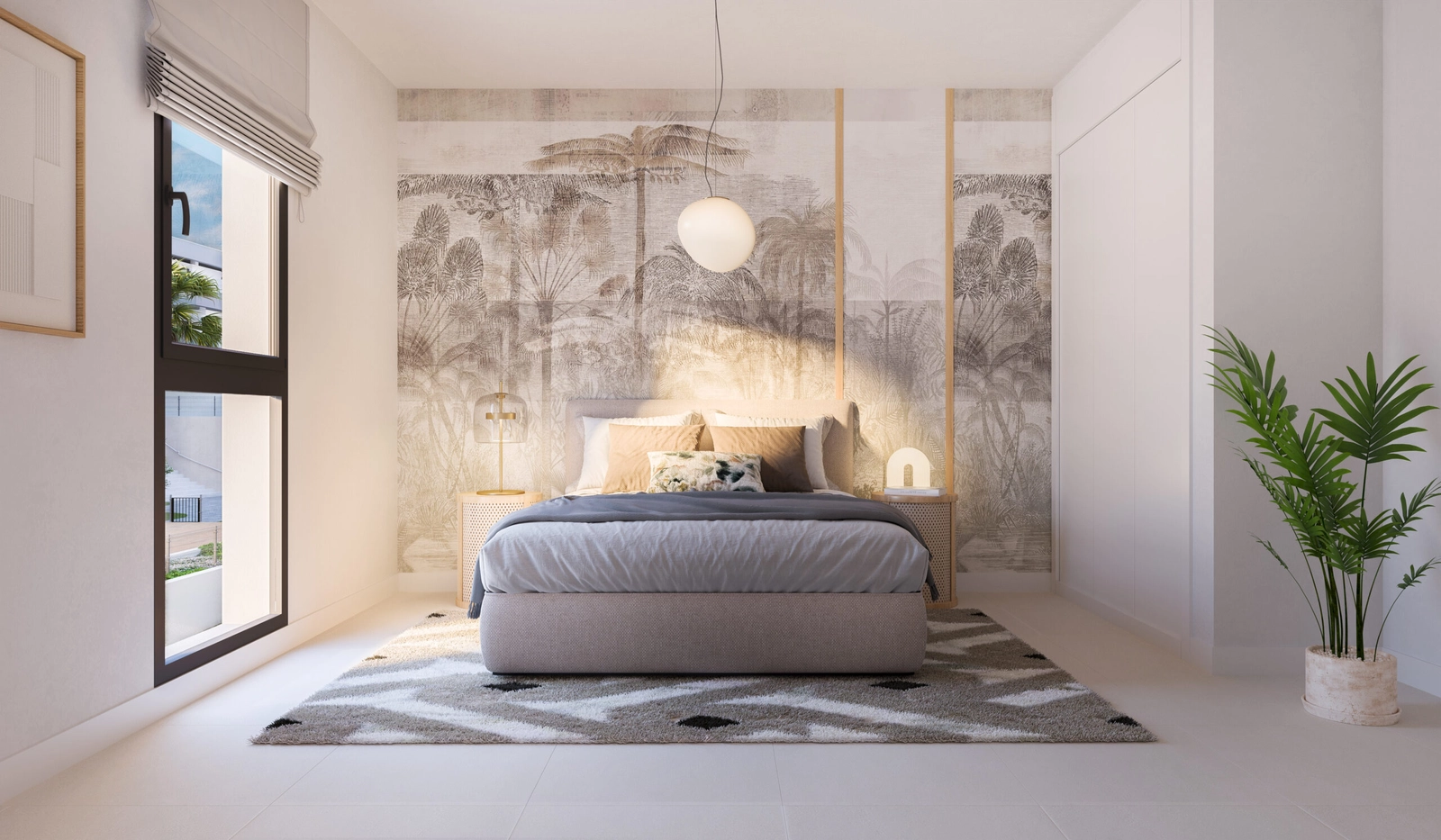 Komfortable og stilige gjesterom designet for å ønske familie og venner velkommen.