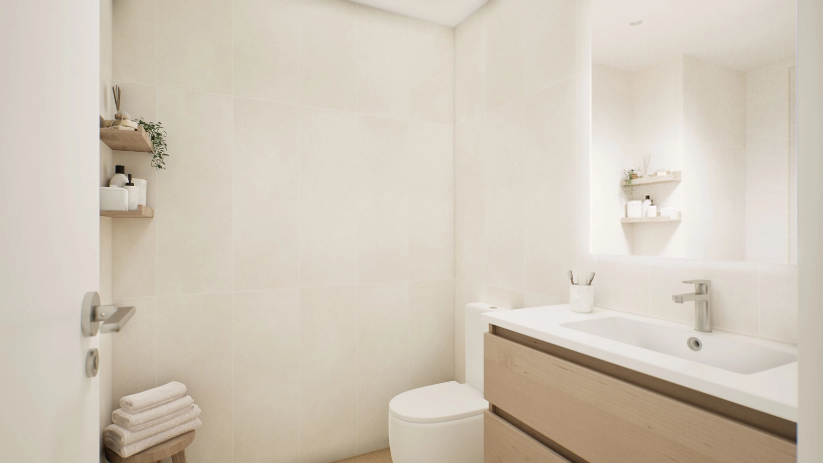 Et moderne bad med materialer av høy kvalitet og elegant design.