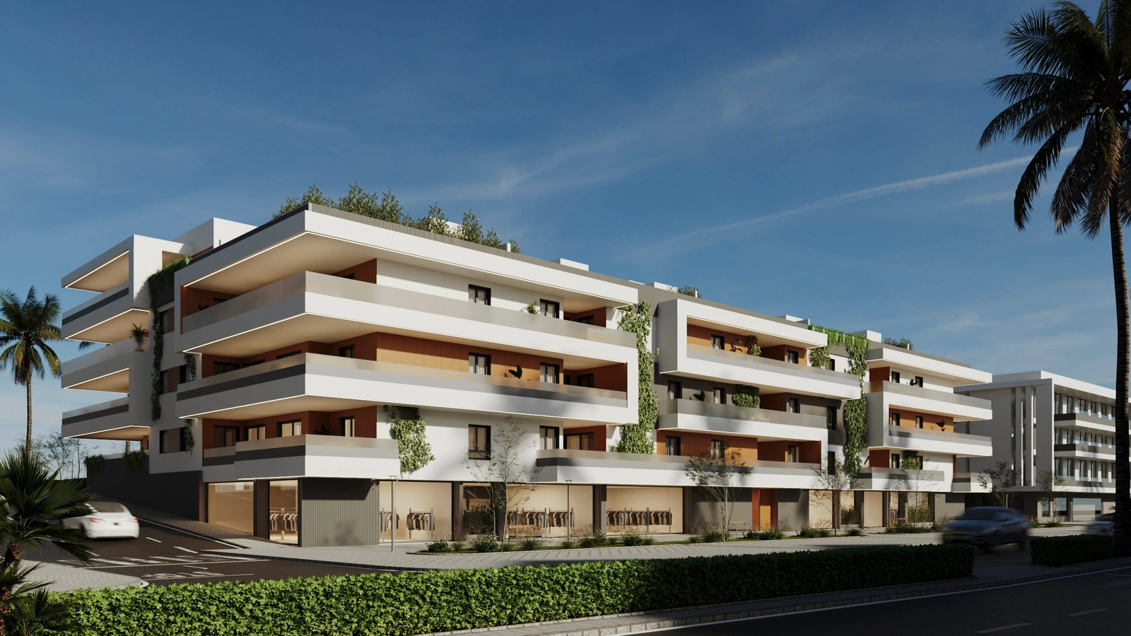 Utbyggingens moderne arkitektur skiller seg ut i sentrum av San Pedro.