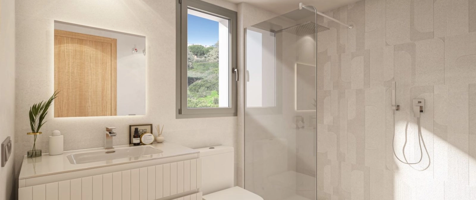 Moderne bad er utstyrt med inventar og overflater av høy kvalitet, noe som skaper en spa-lignende følelse.