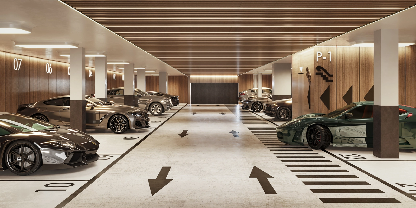 Soverommene er designet som fredelige tilfluktssteder, med direkte tilgang til private terrasser og hager.