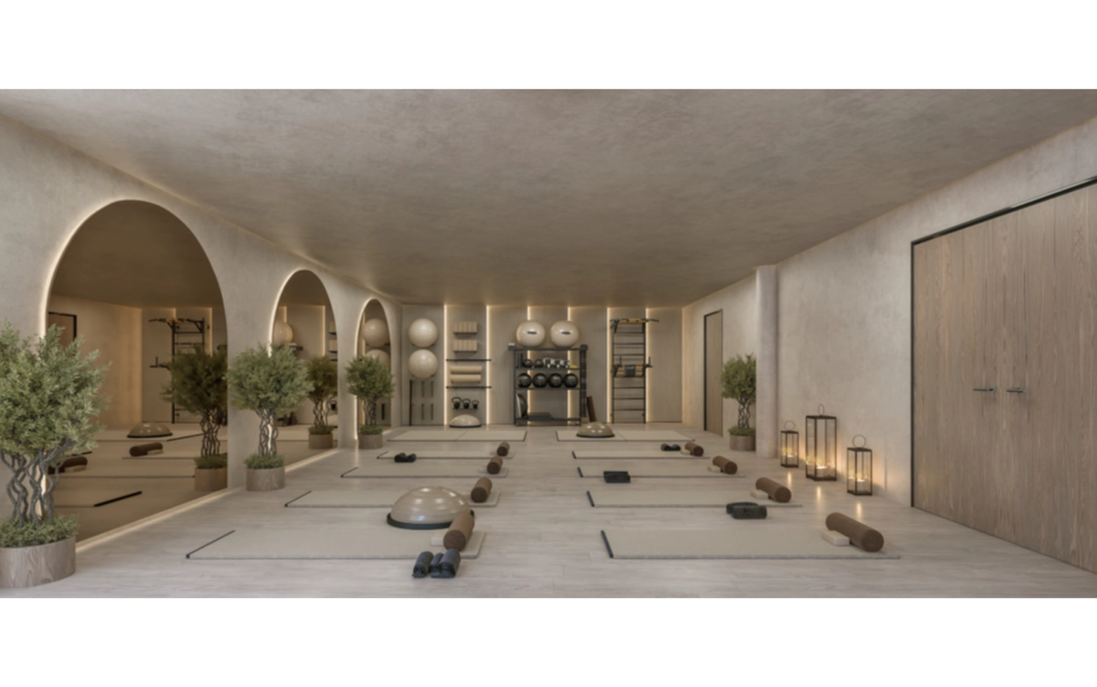 Et dedikert yoga- og meditasjonsområde for fred og avslapning.
