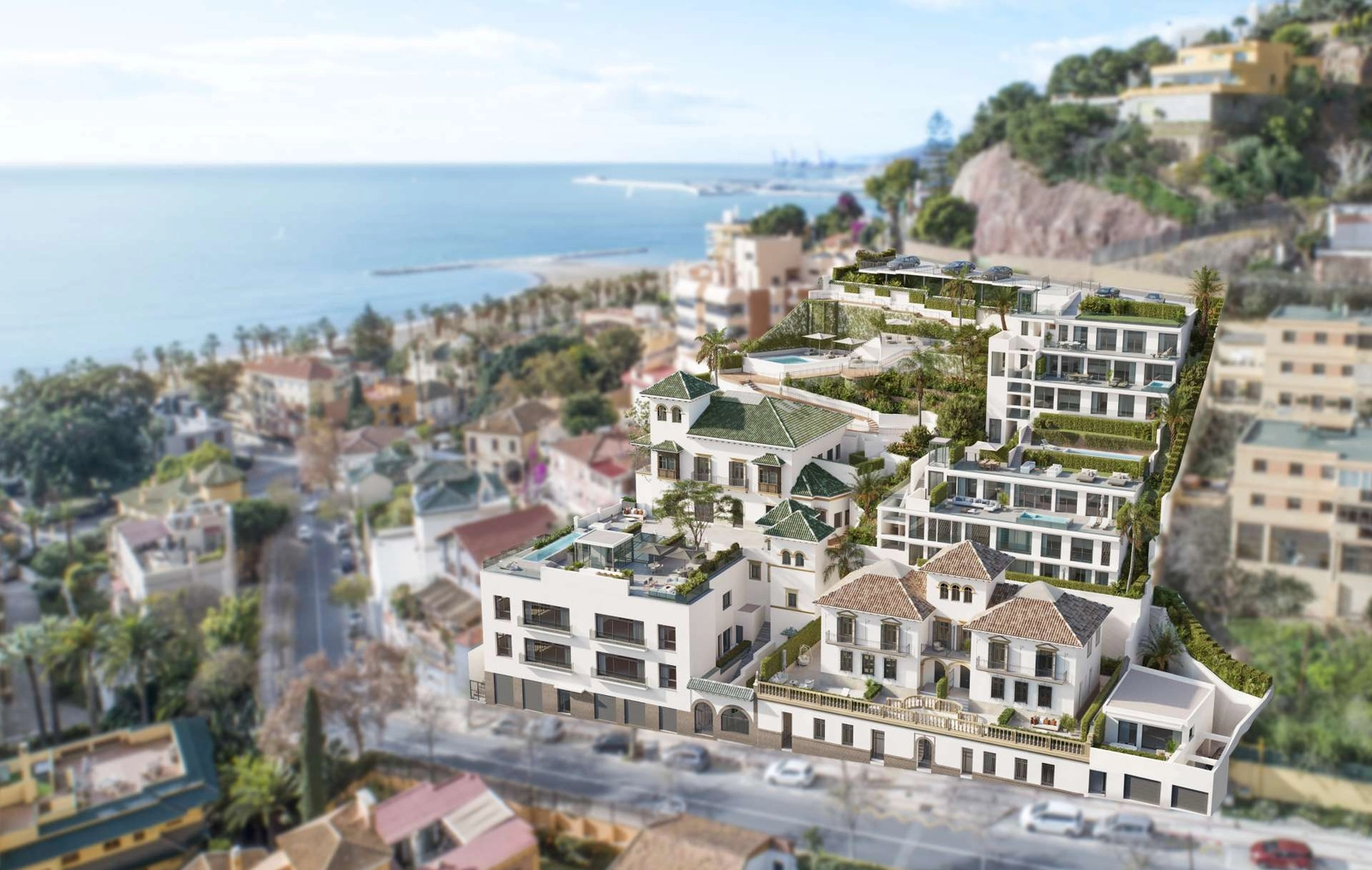 En utvendig visning av utbyggingen, som viser integrasjonen av moderne og historisk arkitektur.