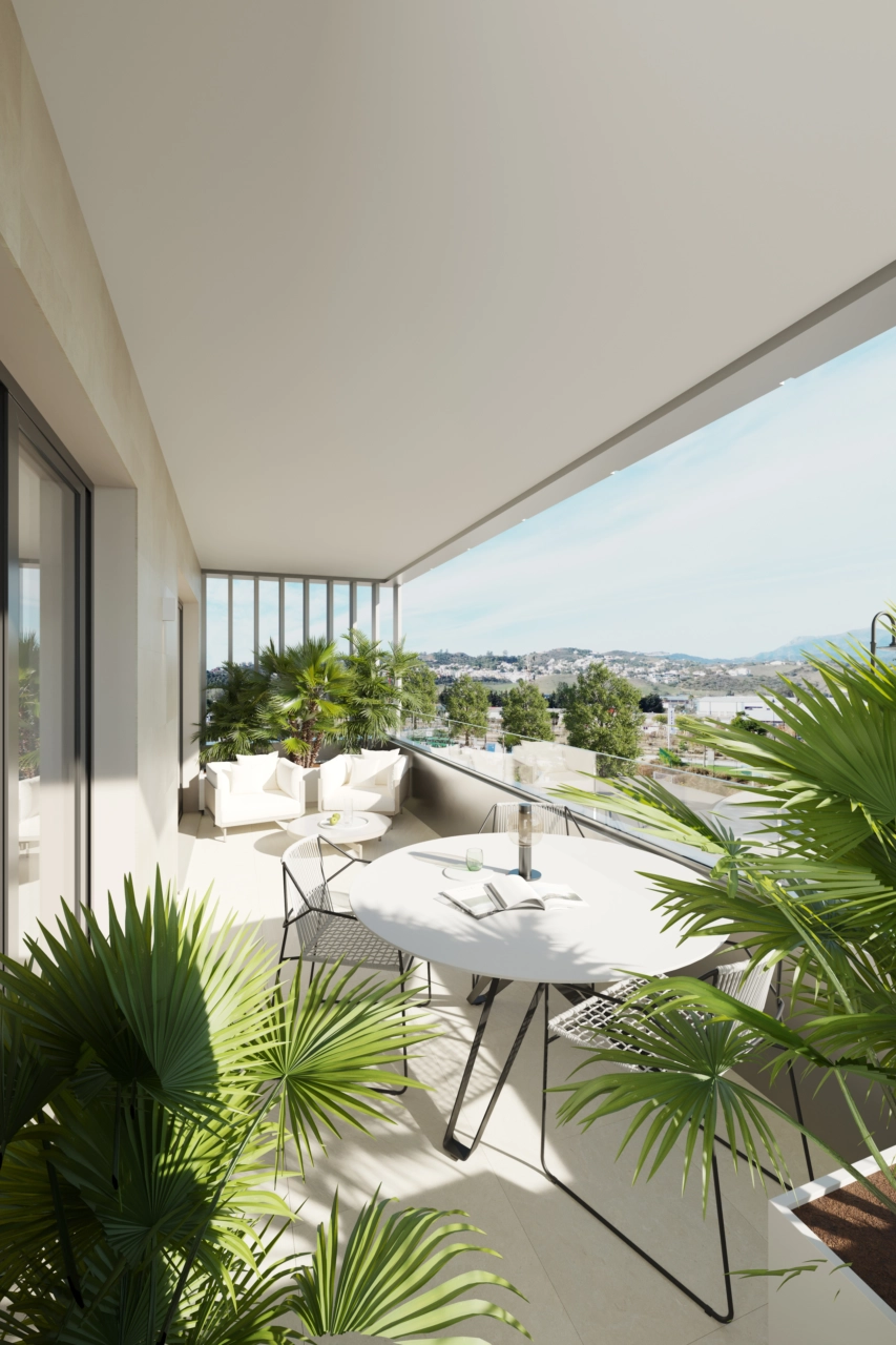 Nyt panoramautsikten over Costa del Sol og middelhavsbrisen fra din private terrasse.