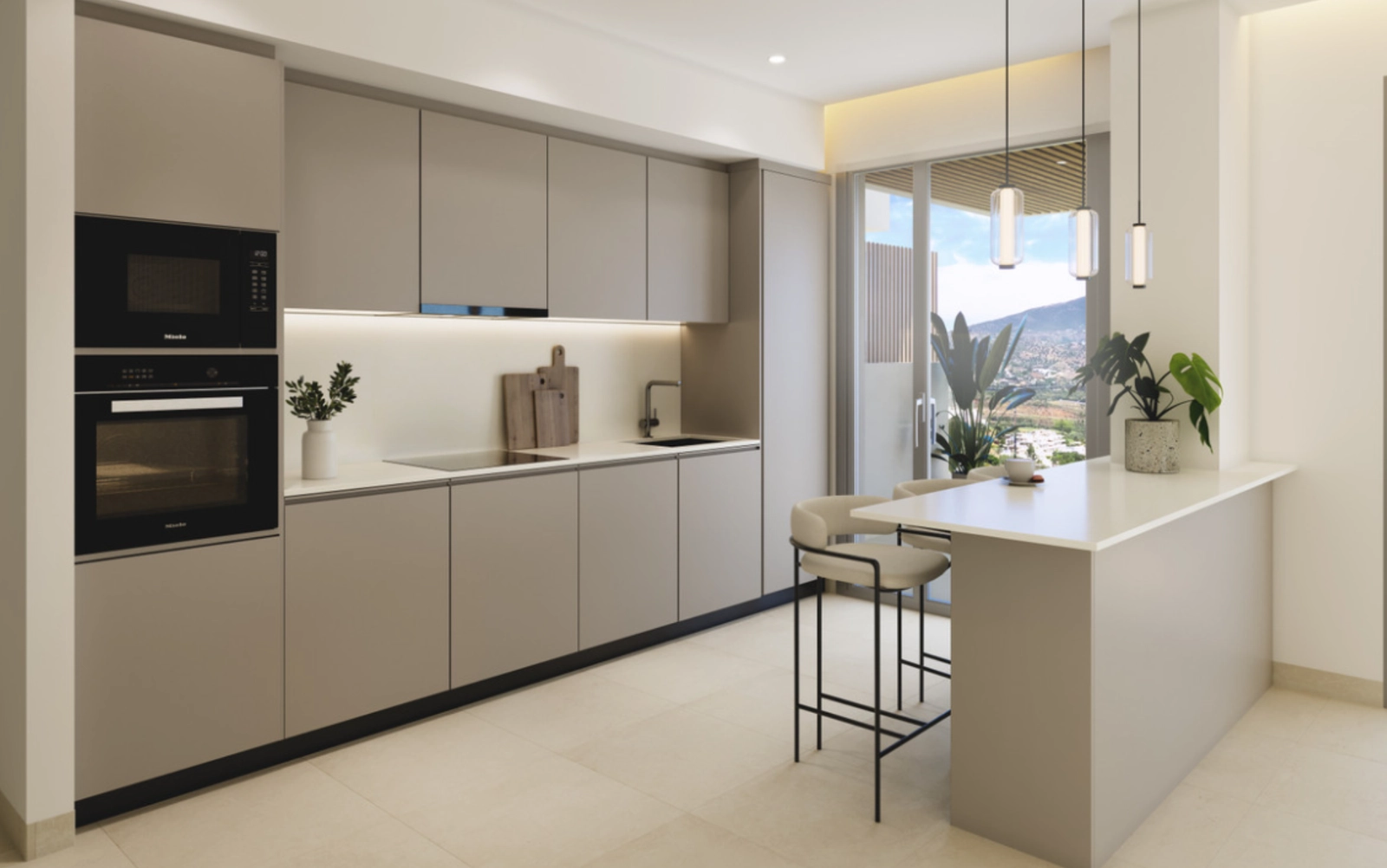 Et elegant og moderne bad med armaturer av høy kvalitet og et rent, minimalistisk design.