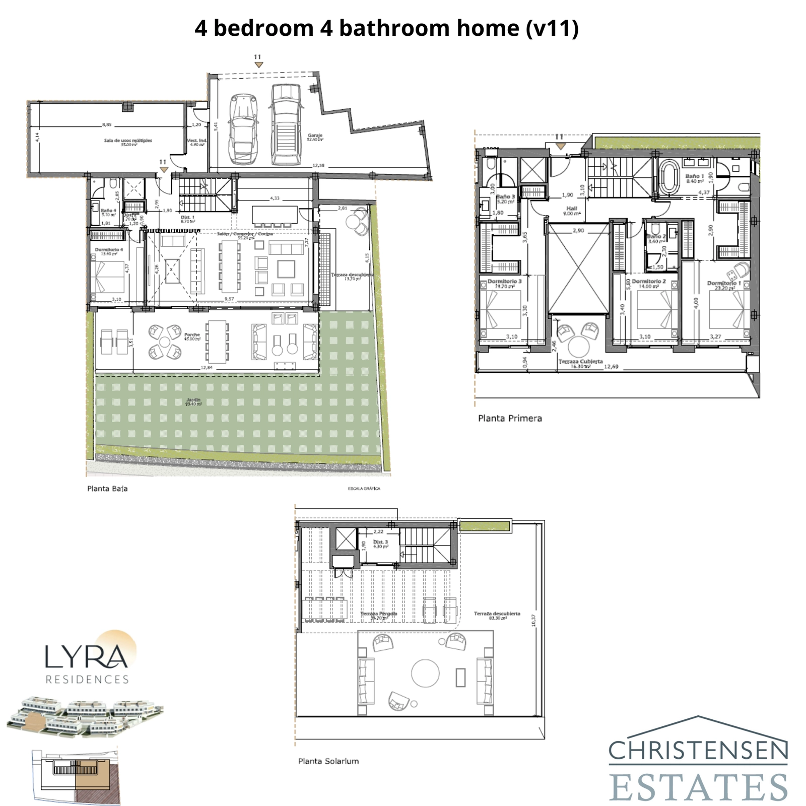 Utforsk utformingen av denne alternative 4-roms boligen, med en sjenerøs hage, velproporsjonerte rom og utmerket flyt mellom innendørs og utendørs områder.