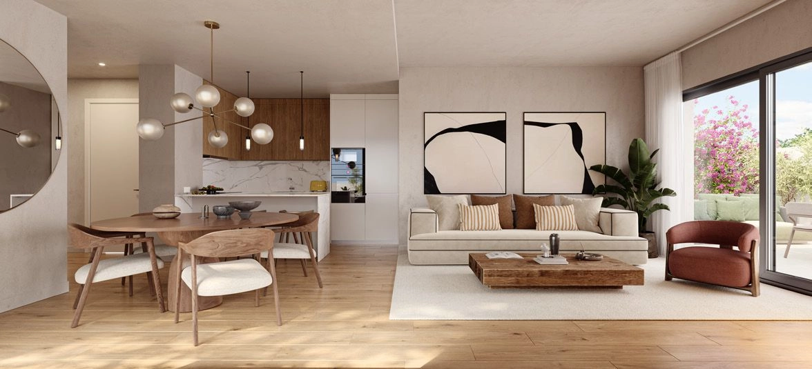 Moderne kjøkken i italiensk design er fullt utstyrt med hvitevarer av høy kvalitet for enkel matlaging og underholdning.