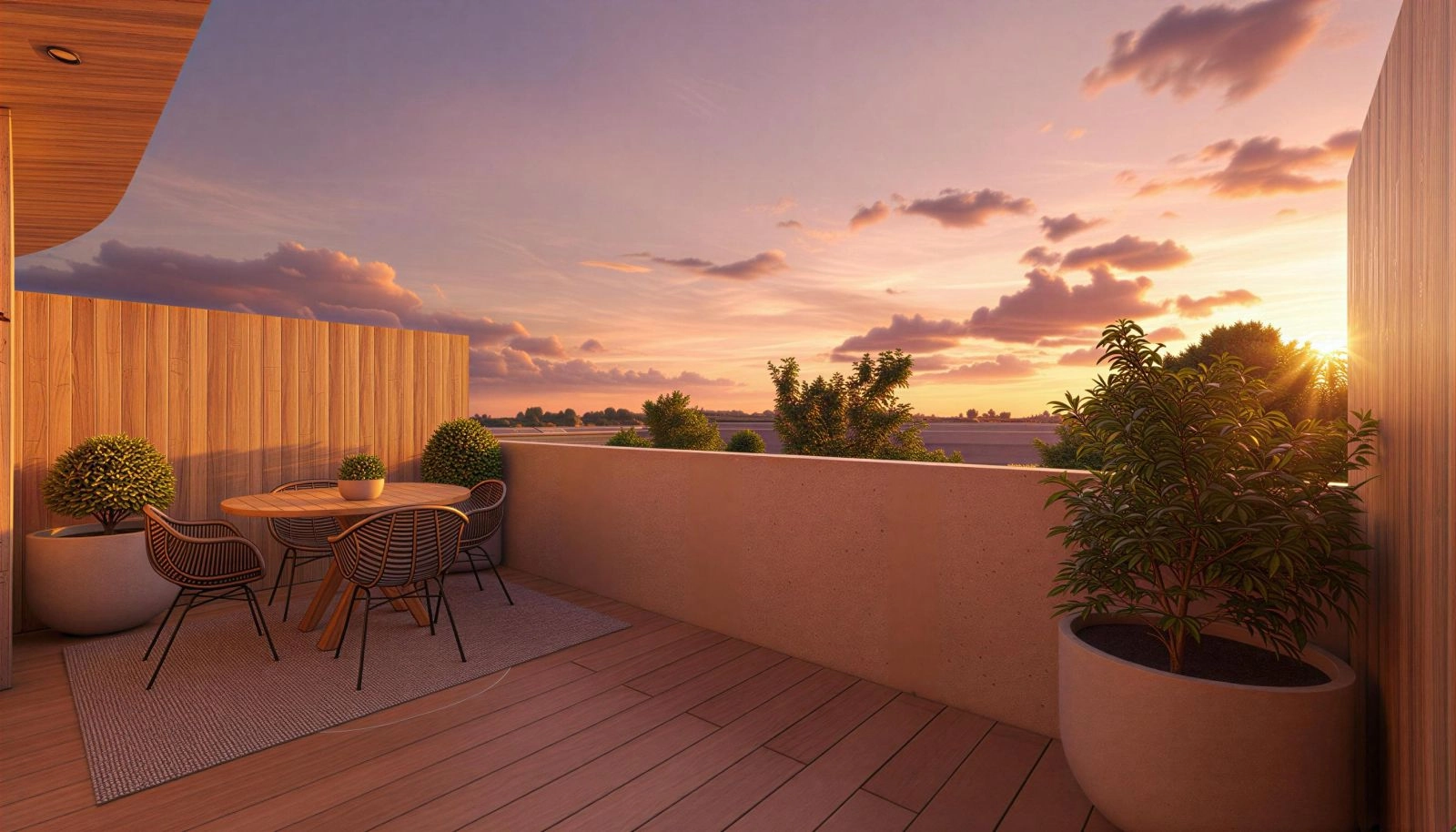 De romslige private terrassene er en naturlig forlengelse av interiøret, perfekt for å nyte de vakre solnedgangene på Costa del Sol.