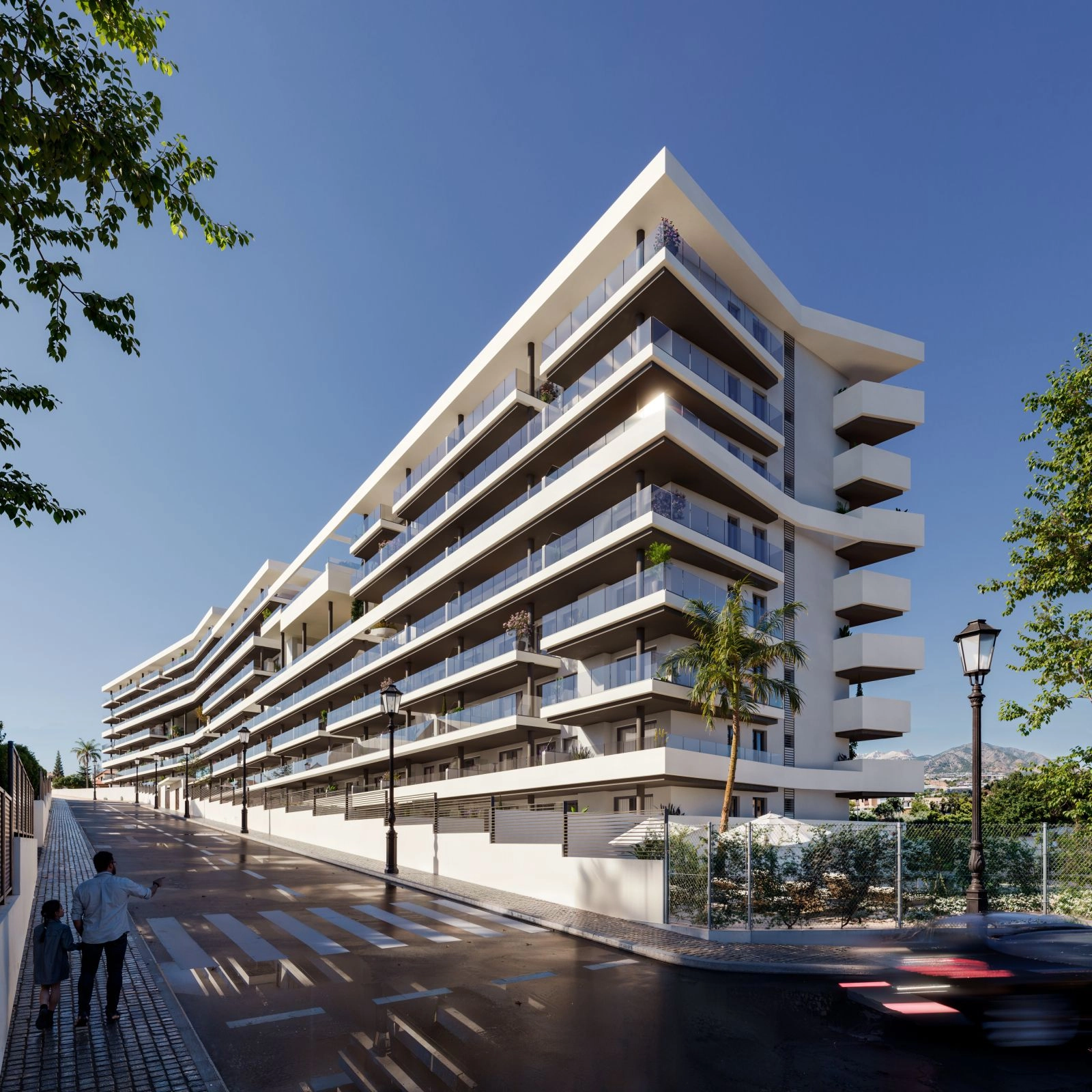 Bygningens elegante og moderne arkitektur står som et nytt landemerke i Fuengirola.