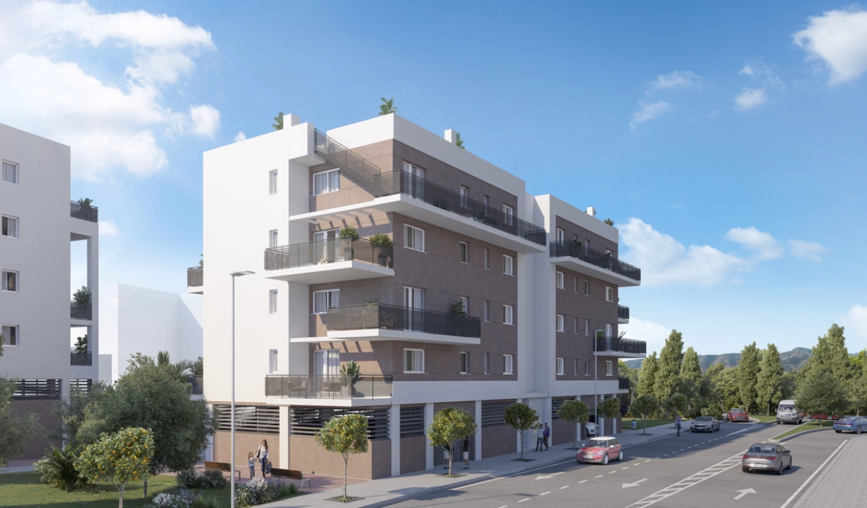 Boligprosjektet er perfekt integrert i sine fredelige, grønne omgivelser på Costa del Sol.